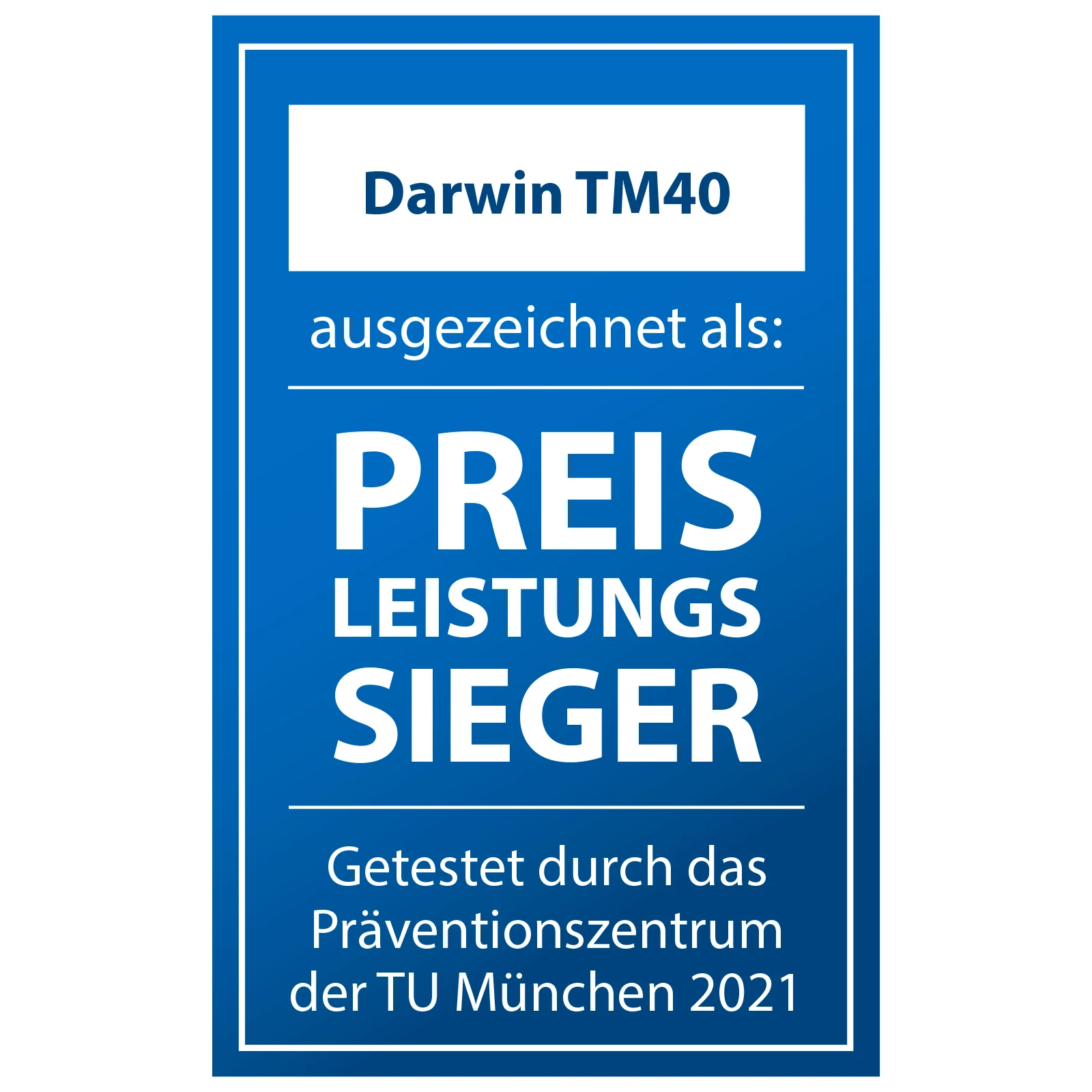 Darwin Laufband TM40 Auszeichnungen