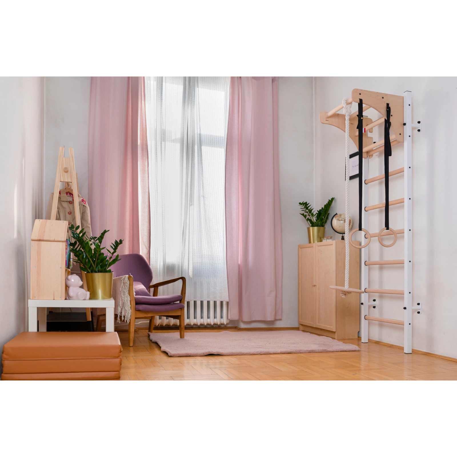 BenchK Sprossenwand Set 211 mit Kinderspielzeug Produktbild